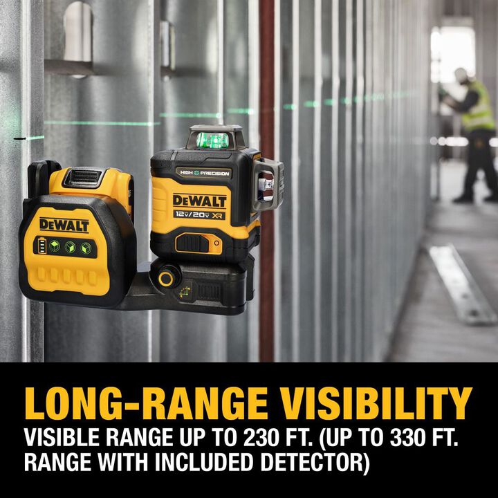 DEWALT 20V MAX* XR 3 x 360 High Precision Green Laser Level, large image number 3