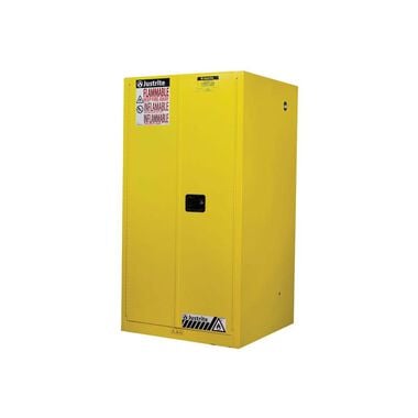 Justrite 60 Gallon Yellow Steel Manual Close Flammable Cabinet