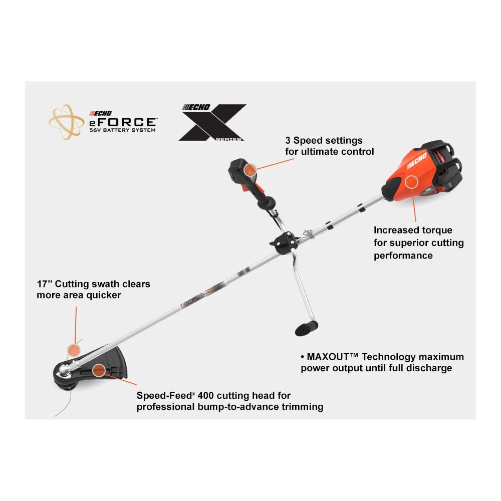 Echo eForce 56V Brush Cutter Battery Powered 5Ah Kit DSRM2600UR2