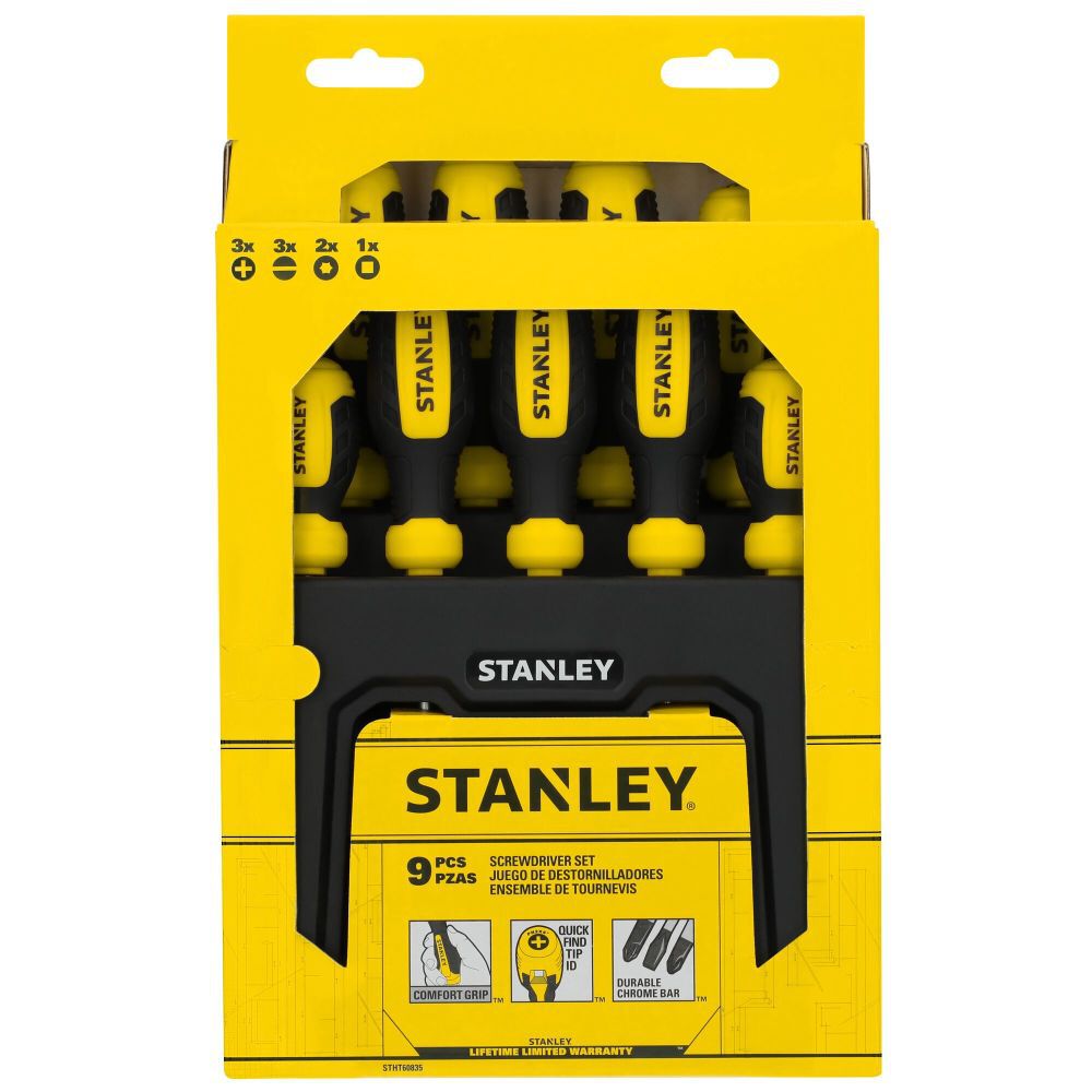 Stanley Screwdriver Set with Stand 9pc STHT60835 - Acme Tools