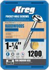 Kreg 1-1/4in #7 Fine WH Zinc Pocket Screw - 1200ct, small