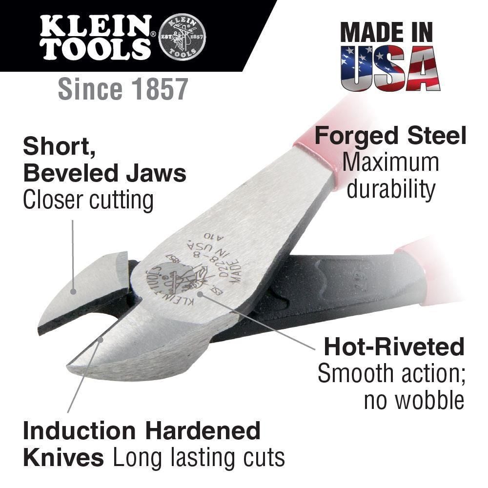 Klein Tools Heavy Duty Diagonal Cutting Pliers, large image number 2