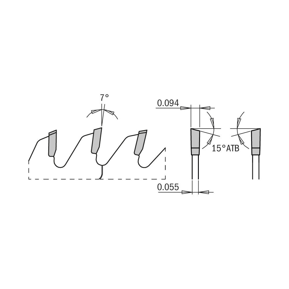 CMT 8-1/2 In x 60 x 5/8 In ITK Finish Compound Miter Blade, large image number 2