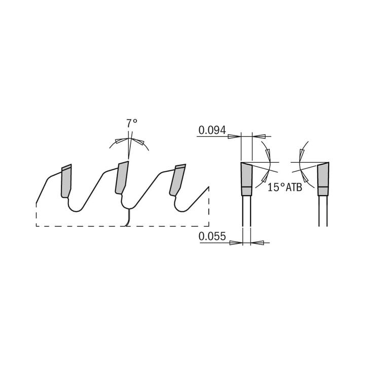 CMT 8-1/2 In x 60 x 5/8 In ITK Finish Compound Miter Blade, large image number 1
