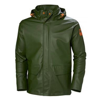Helly Hansen PU Gale Waterproof Rain Jacket Army Green Medium