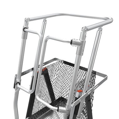 Little Giant Safety Cage Model 8 Ft. to 14 Ft. IAA FG with Wheel Lift and Ratchet Levelers, large image number 8