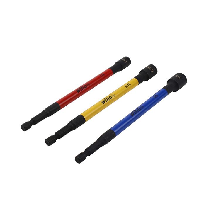 Wiha Color Coded Magnetic Nut Setter SAE Set 3 Pieces, large image number 2