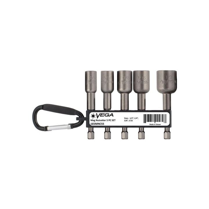 Vega Nutsetter 2 9/16in Length Utility Magnetic Set 5pc