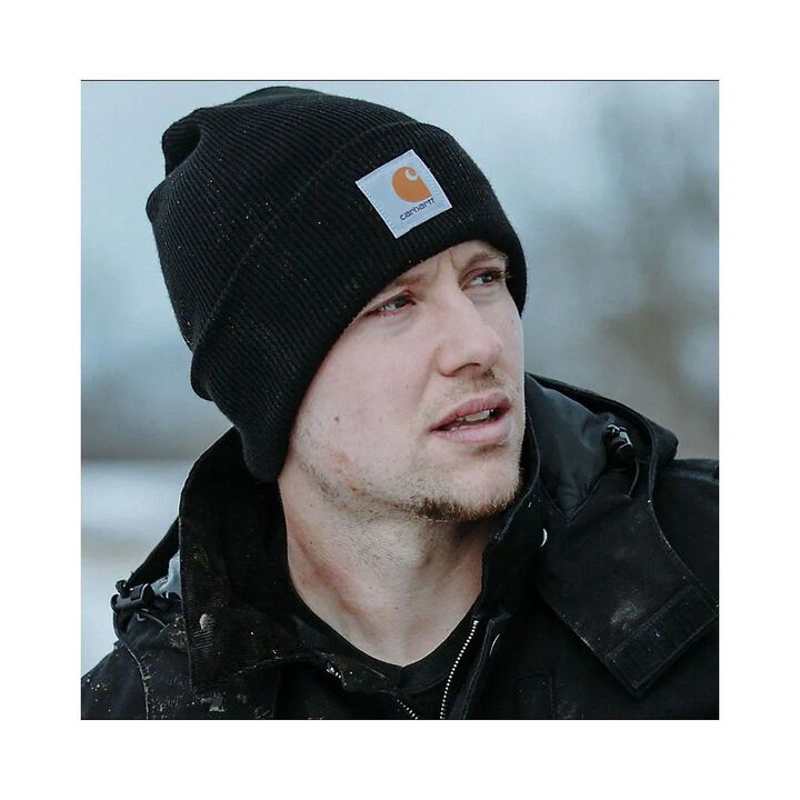 Carhartt Cuffed Beanie/Watch Hat Mens Regular OS Acrylic Knit Dark Brown, large image number 1