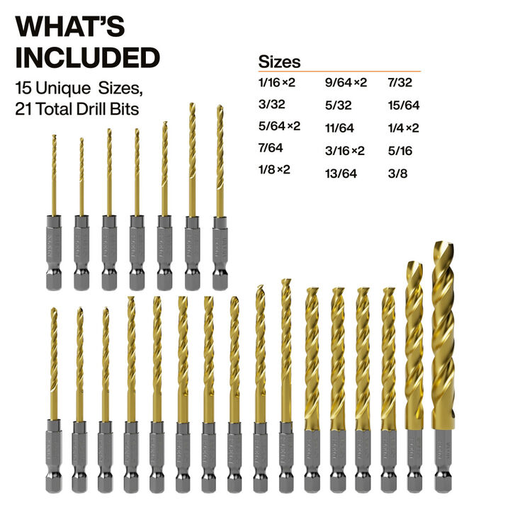 Klein Tools Titanium Drill Bit Set 21 Piece & Low Profile 1.50 Diopter Bifocal Safety Glasses Bundle, large image number 3