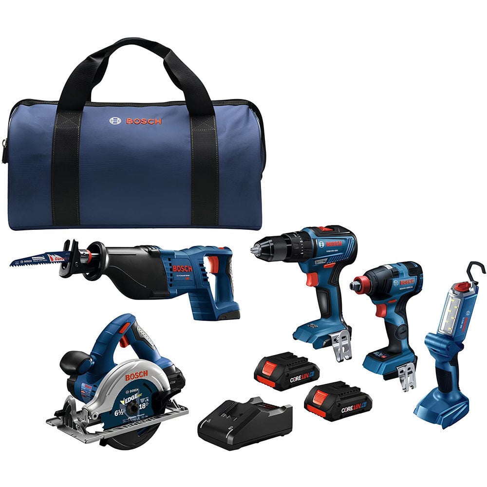 Bosch 18V 5-Tool Combo Kit, Reconditioned, large image number 1
