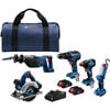 Bosch 18V 5-Tool Combo Kit, Reconditioned, small image number 1