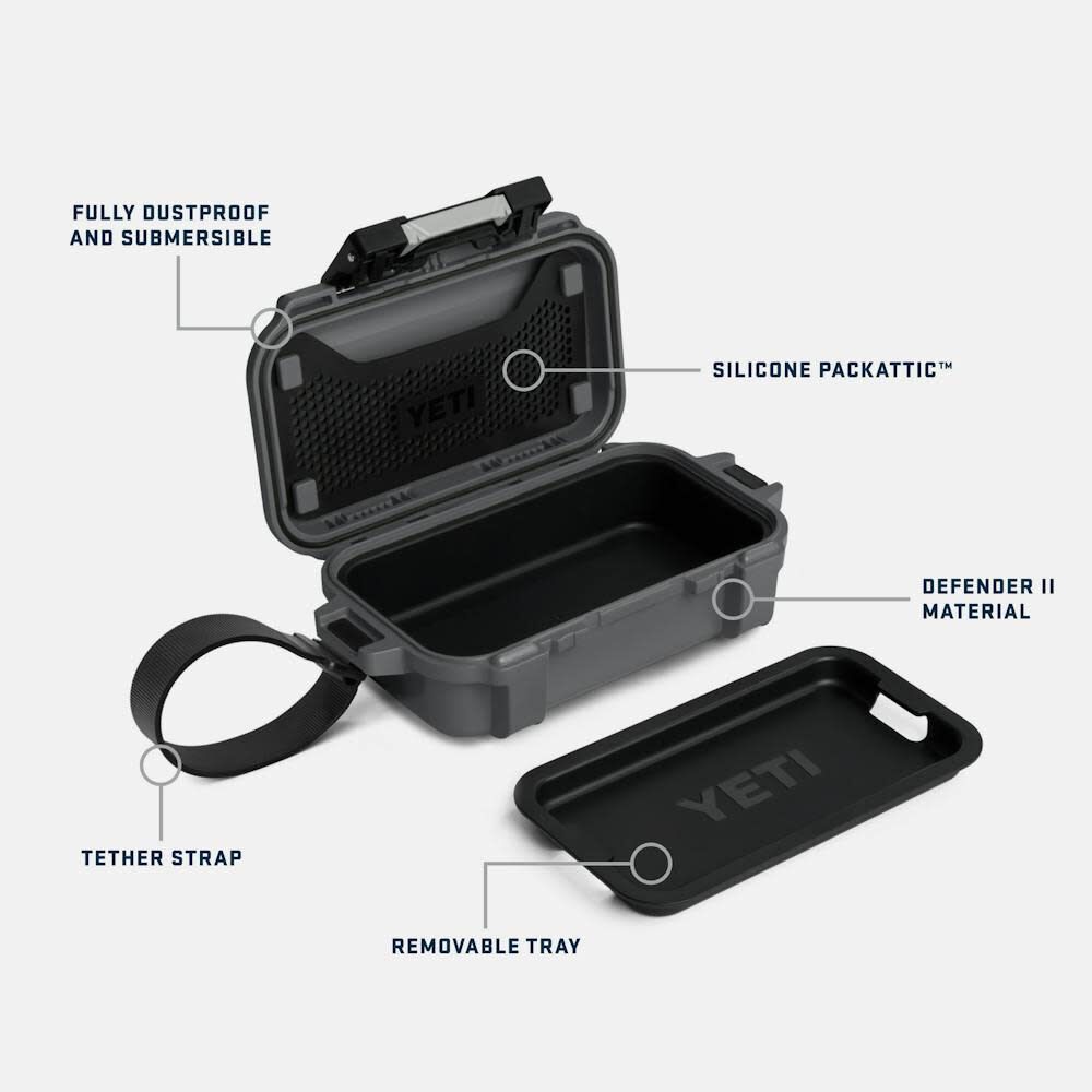 YETI LoadOut GoBox 1 Waterproof Ultra Portable Gear Case Charcoal, large image number 10