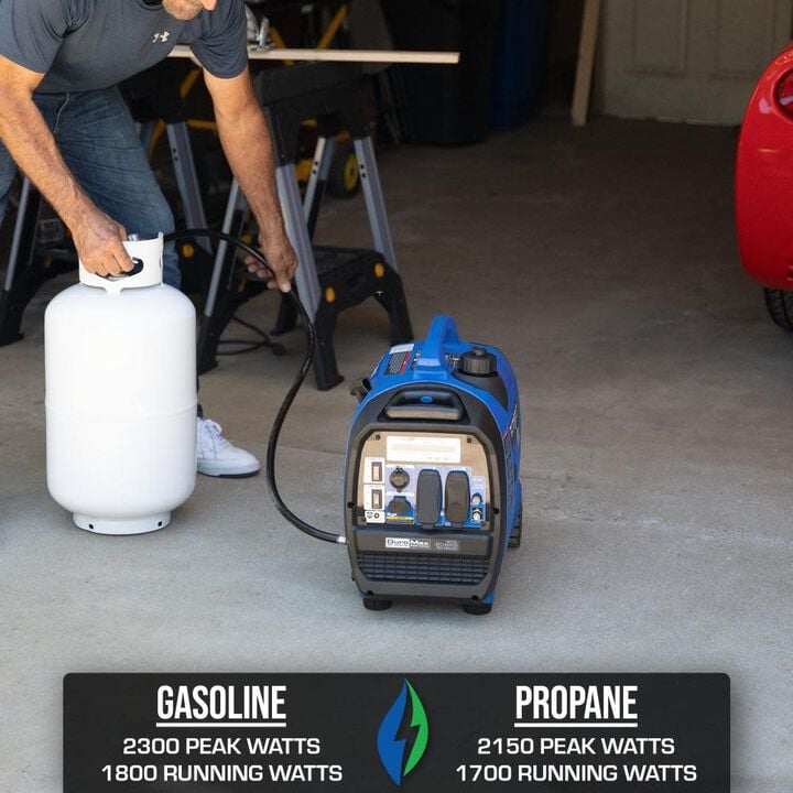 Duromax Generator Dual Fuel Digital Inverter Hybrid Portable 2300 Watt, large image number 4
