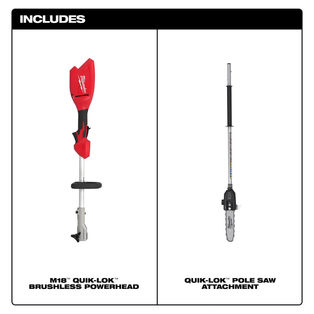 Milwaukee M18 QUIK-LOK Brushless Pole Saw (Bare Tool), large image number 10