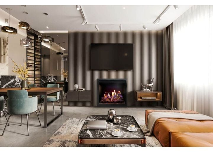 Napoleon Elevation X Electric 36 Inch Fireplace with LCD Enhancement Black, large image number 6