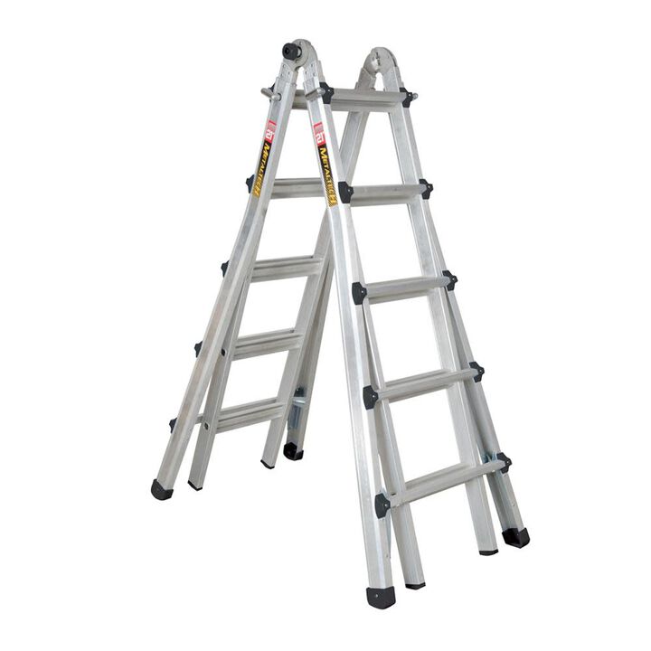 Metaltech 21ft Telescoping Multi-Position Ladder Aluminum Grade 1A