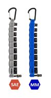 Vega Gray Carabiner 3/8 Inch Square Drive SAE Impact Socket Set, 10 Pieces, small image number 3
