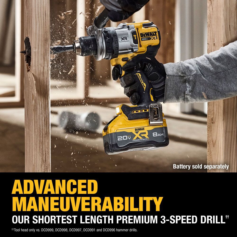 DEWALT 20V MAX XR Brushless Cordless 1 2 Inch Hammer Drill Bare Tool DCD1007B Acme Tools