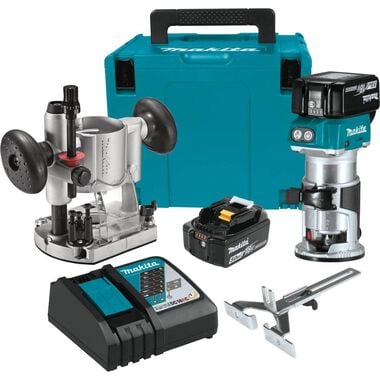 Makita 18V LXT Lithium-Ion Brushless Cordless Compact Router Kit (5.0Ah)