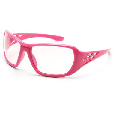 ERB Rose Pink Frame Clear Lenses Women's Safety Glasses, large image number 0
