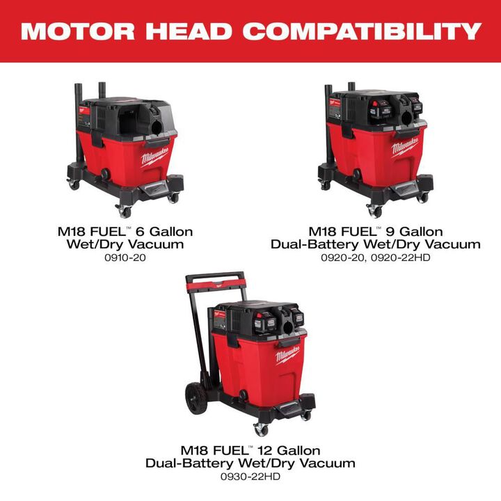 Milwaukee M18 FUEL Dual Battery Wet/Dry Vacuum Motor Head (Bare Tool), large image number 2