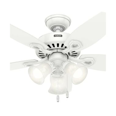 Hunter Fan Builder Ceiling Fan 42in LED Indoor Snow White, large image number 5