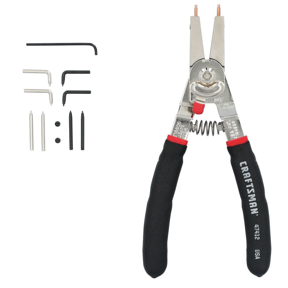Craftsman CMHT47412 8 In. Alloy Steel Retaining Ring Pliers Black
