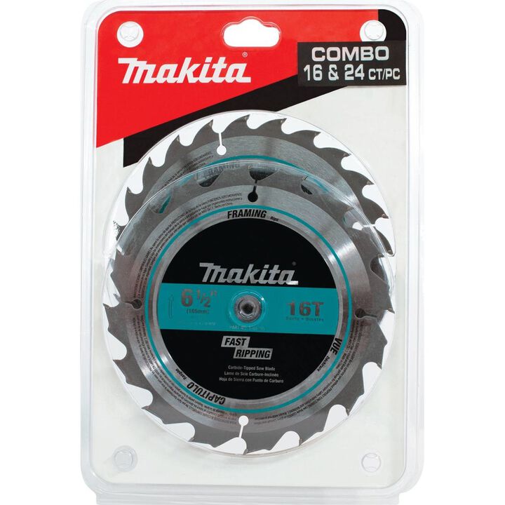Makita 6-1/2 in. Carbide-Tipped Circular Saw Blade (2-Pieces), large image number 1