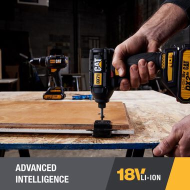 CAT 18V Cordless Hammer Drill and Impact Driver Combo Kit with Two Batteries, large image number 4