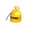 Justrite 2 Gal Steel Safety Yellow Diesel Fuel Can Type II, small image number 2