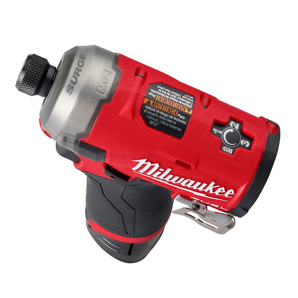 Milwaukee M12 FUEL SURGE 1 4 in. Hex Hydraulic Driver 2 Battery Kit 2551 22 Acme Tools