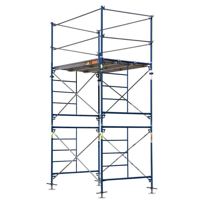Metaltech 10 ft x 5 ft x 7 ft Safer Stack, 2 Story Fixed Scaffold Tower