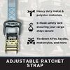 Tie Down 1.5 Inch x 8 Ft. Gray Heavy Duty Ratchet Strap - 4 Pack, small image number 3