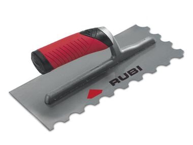 Rubi Tools Steel Notched Trowel 11 In. (28 cm.) U-13/ 32 In. x 13/32 In. (10x10 mm.), large image number 0