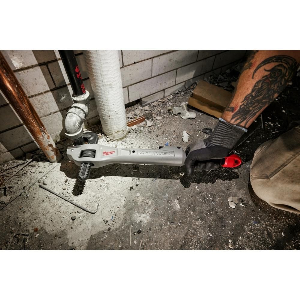 Milwaukee CHEATER Pipe Wrench Aluminum Offset Adaptable, large image number 7