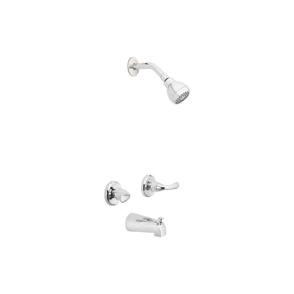 Oakbrook Essentials Tub & Shower Faucet Two Handle Chrome - Picture 2 of 2