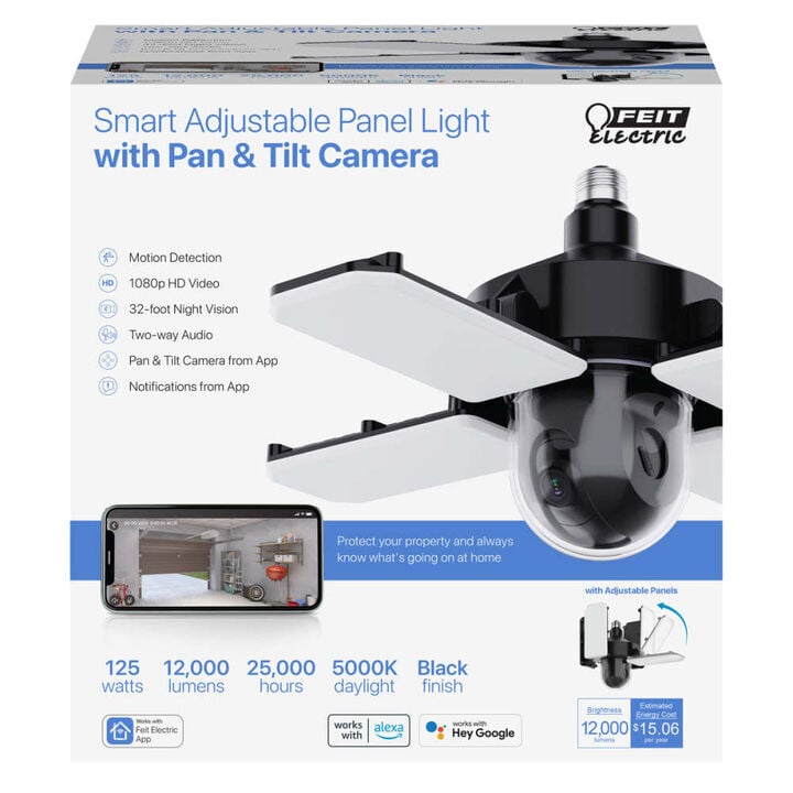 Feit Electric 125W 12000 Lumens LED Smart Adjustable Panel Light Black, large image number 6