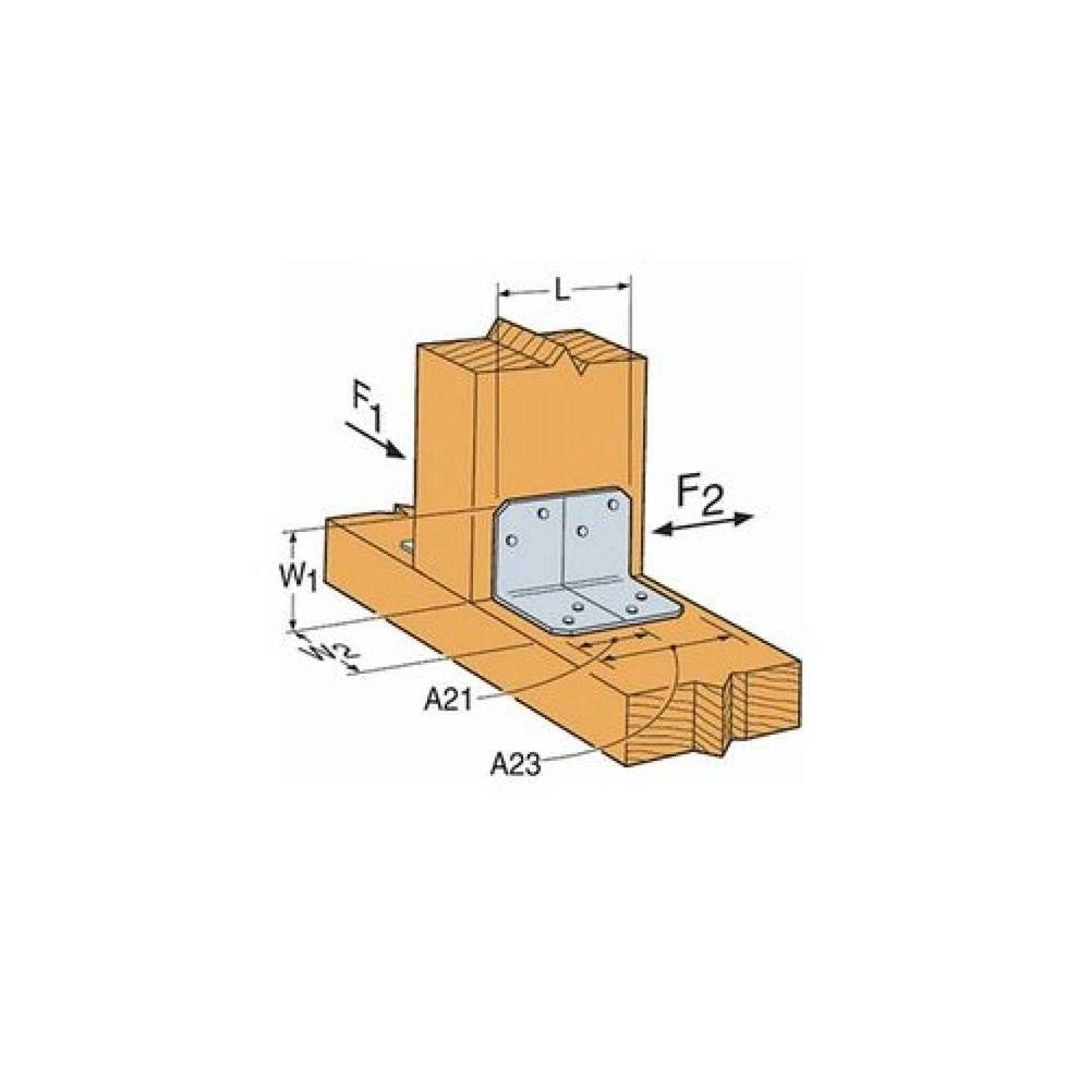 Simpson Strong-Tie 18 Gauge 2 x 1-1/2 x 2-3/4 In. ZMAX Coating Multi-Purpose Angle, large image number 3