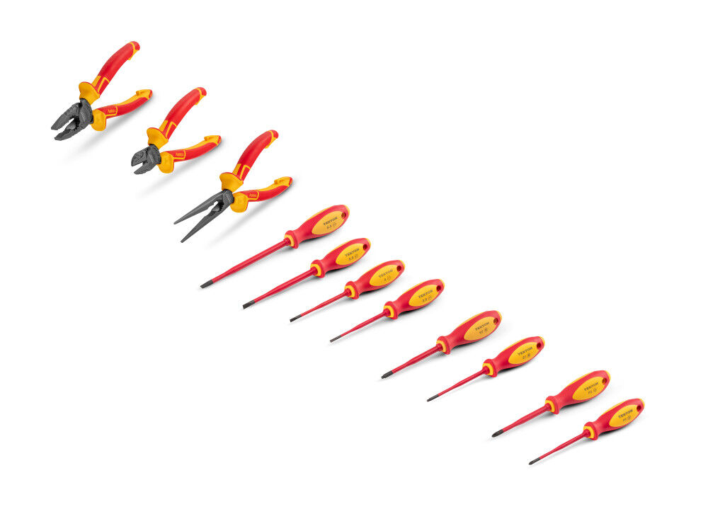 Tekton Insulated Phillips, Slotted, Square Drivers and Pliers Set, 11 Pieces, large image number 2