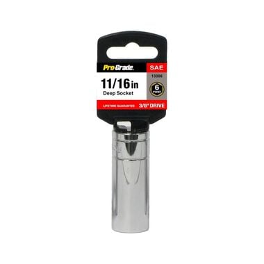 Allied International Pro-Grade 3/8 Inch Drive SAE 6-Point Deep Socket