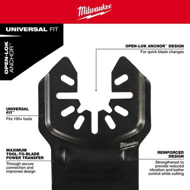Milwaukee NITRUS CARBIDE Extreme Materials Universal Fit OPEN LOK Multi Tool Blade 3pk, large image number 6