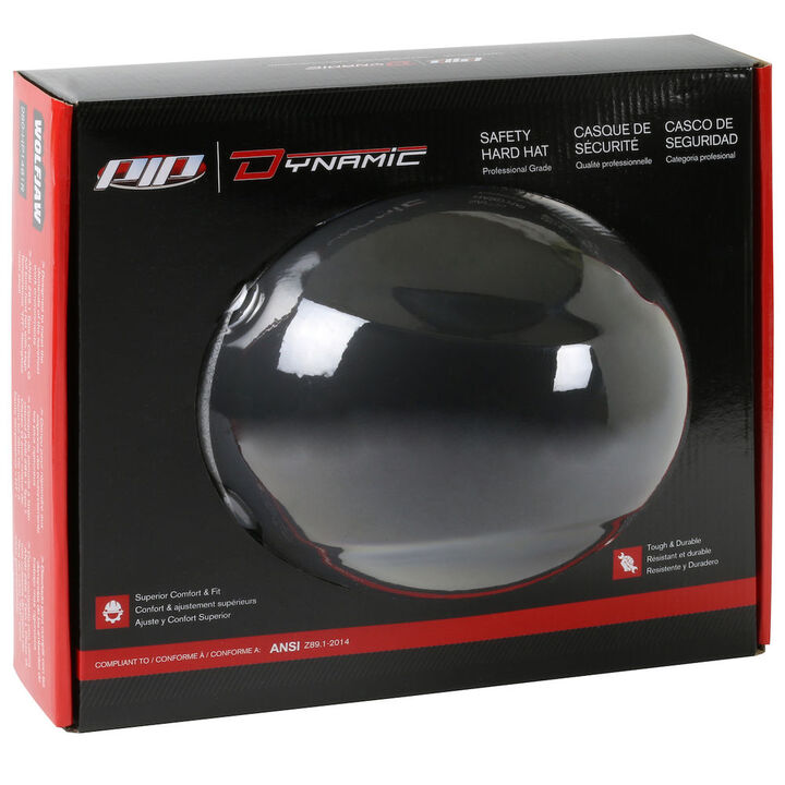 Protective Industrial Products Dynamic Wolfjaw Hard Hat Matte Black Full Brim Smooth Dome, large image number 1