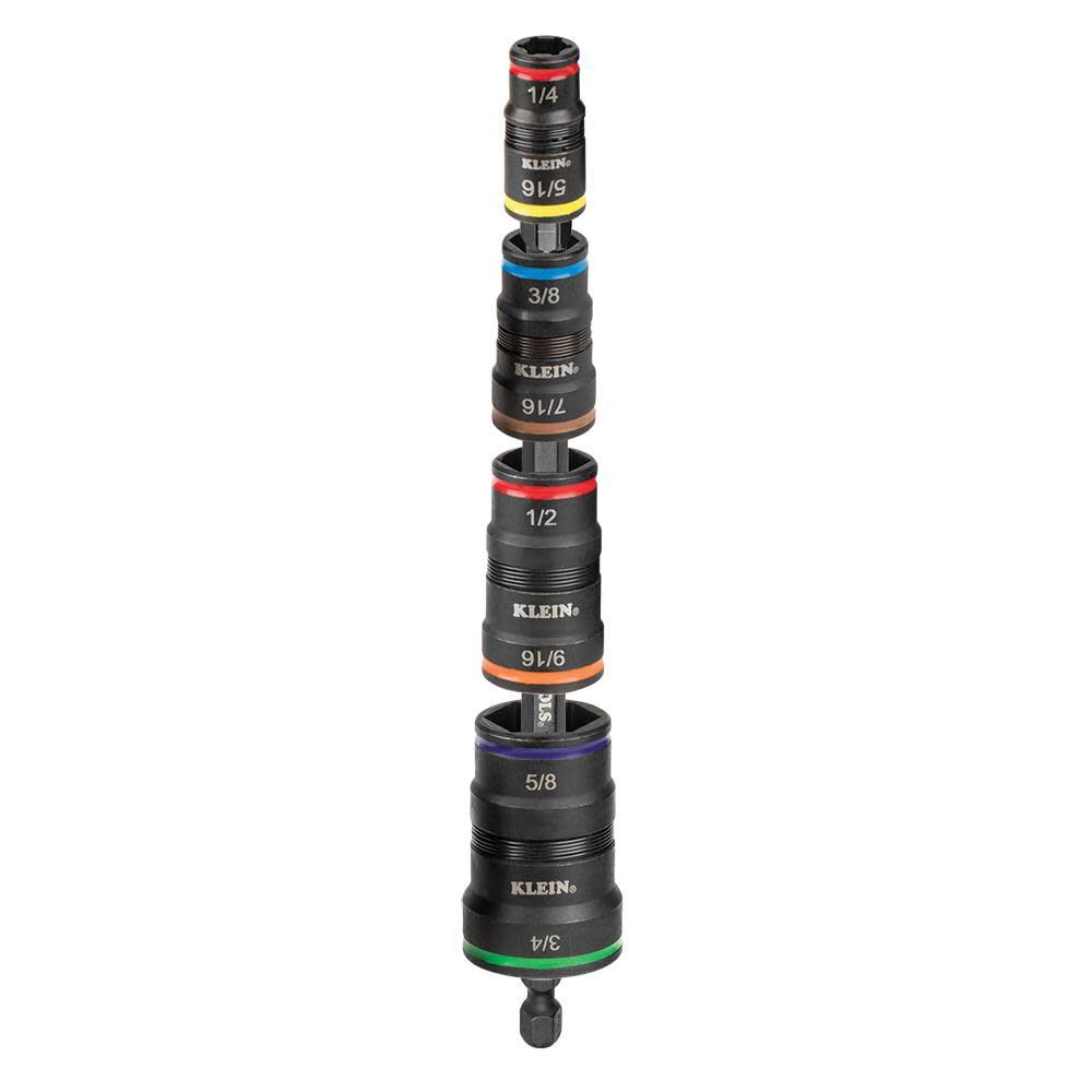 Klein Tools 9-in-1 Impact Rated Flip Socket Set 32934 - Acme