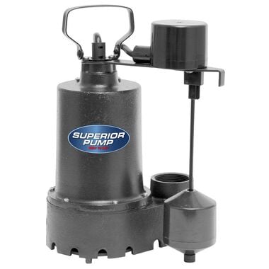Superior Pump 1/2 HP Cast Iron Sump Pump with Vertical Switch