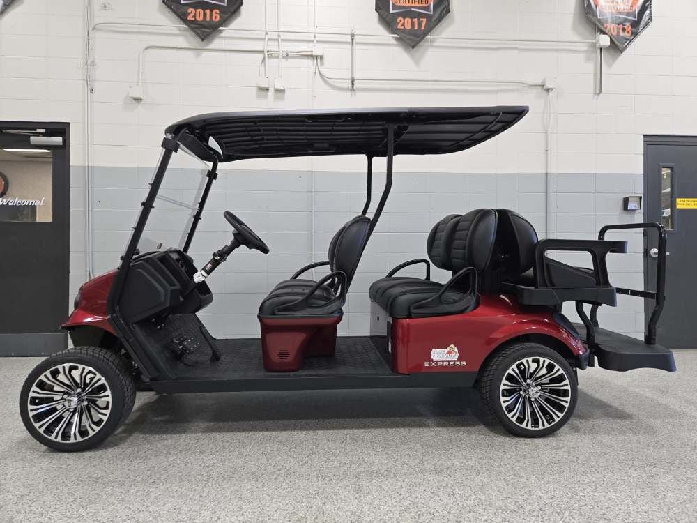 E-Z-GO Express S6 6-Seat Gas Golf Cart Inferno Red, large image number 9