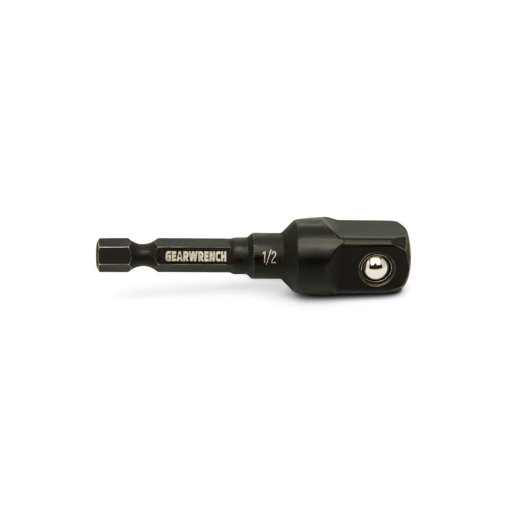 GEARWRENCH 1/4 Inch Hex x 1/2 Inch Square Lineman Impact Adapter, large image number 1