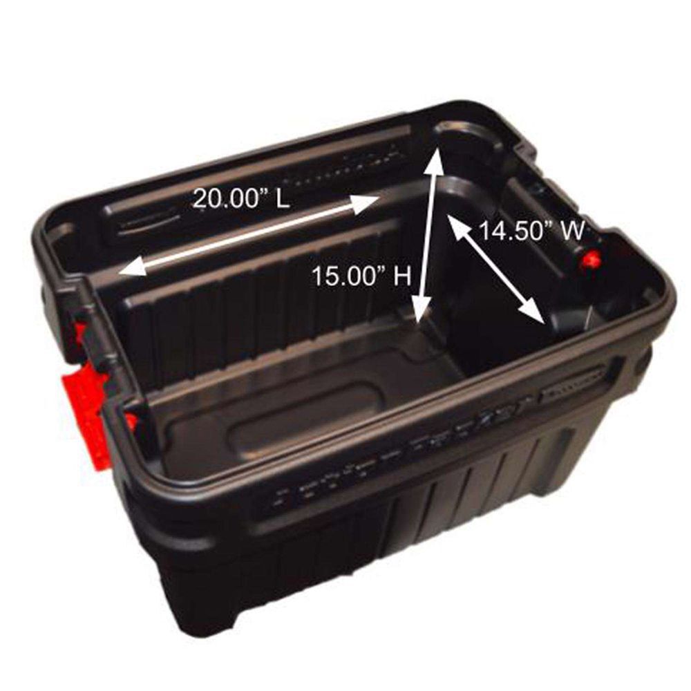 Rubbermaid ActionPacker 24 Gallon Black Storage Tote, large image number 6