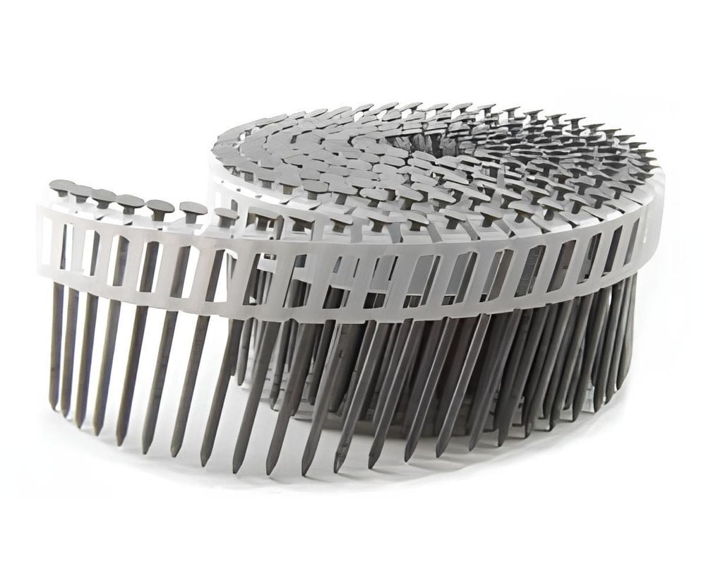 B and C Eagle 2 1/2 x 0.092 Inch 15 Degree Framing & Siding Coil Nails 3600 Pack, large image number 1