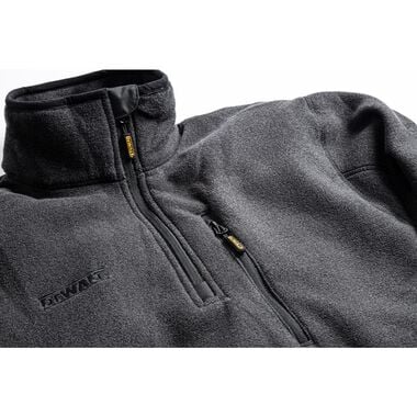 DEWALT 1/4 Zip Fleece Pullover Polyester Black Large, large image number 1